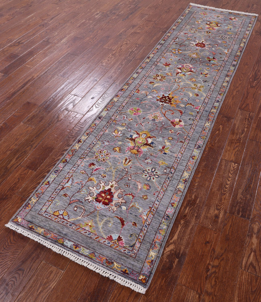 Runner Hand-Knotted Persian Tabriz Rug 2' 7" X 10' 2" - Q12799