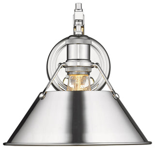 Golden Lighting 3306-1W CH Orwell 10" Tall Wall Sconce - Chrome with Chrome