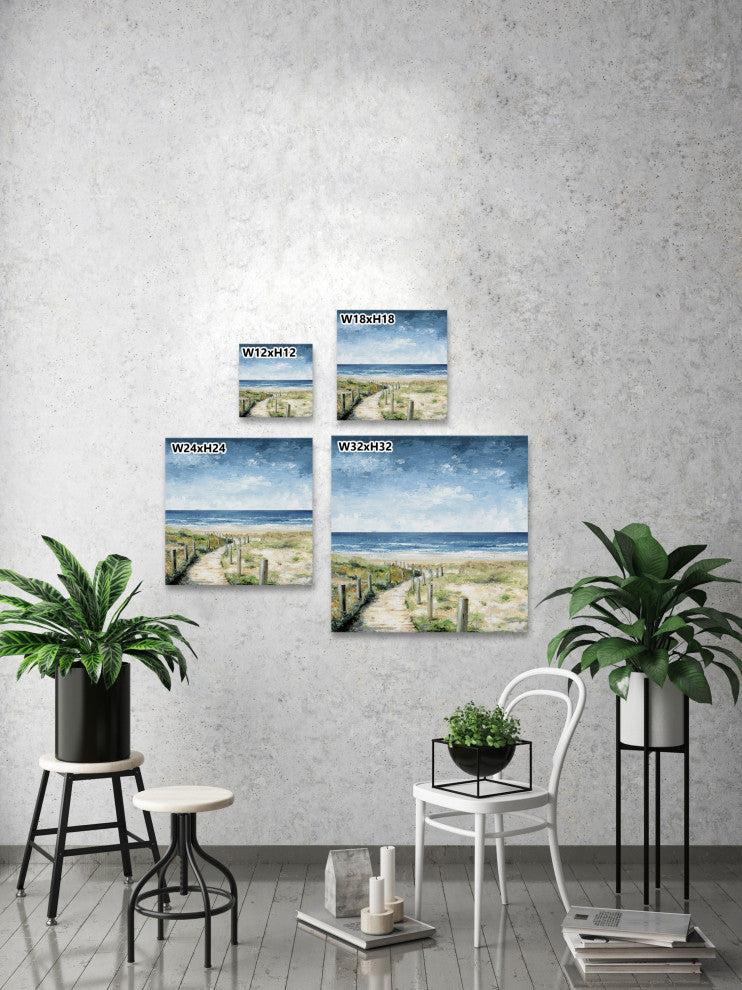 "Beautiful Path" Painting Print on Wrapped Canvas, 48x48