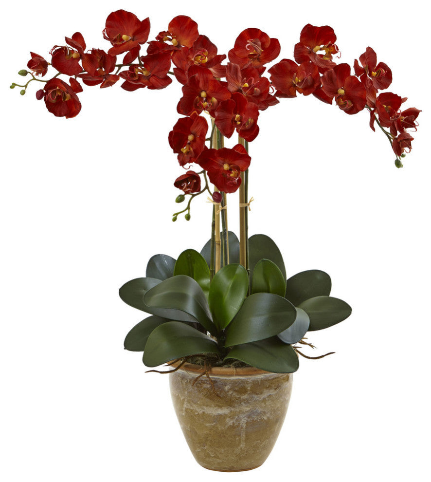 Triple Stem Phalaenopsis Silk Arrangement, Seasonal, Autumn