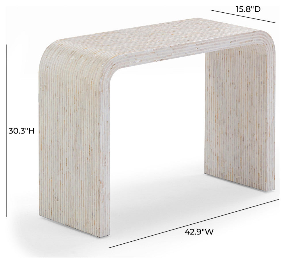 Opus Cream Capiz Shell Console Table