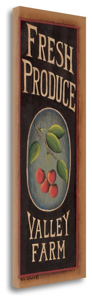 "Cherries" By Kim Lewis, Giclee Print on Gallery Wrap Canvas, Ready to Hang