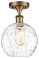 Innovations 516-1C-BB-G1215-8 1 Light Semi-Flush Mount, Brushed Brass