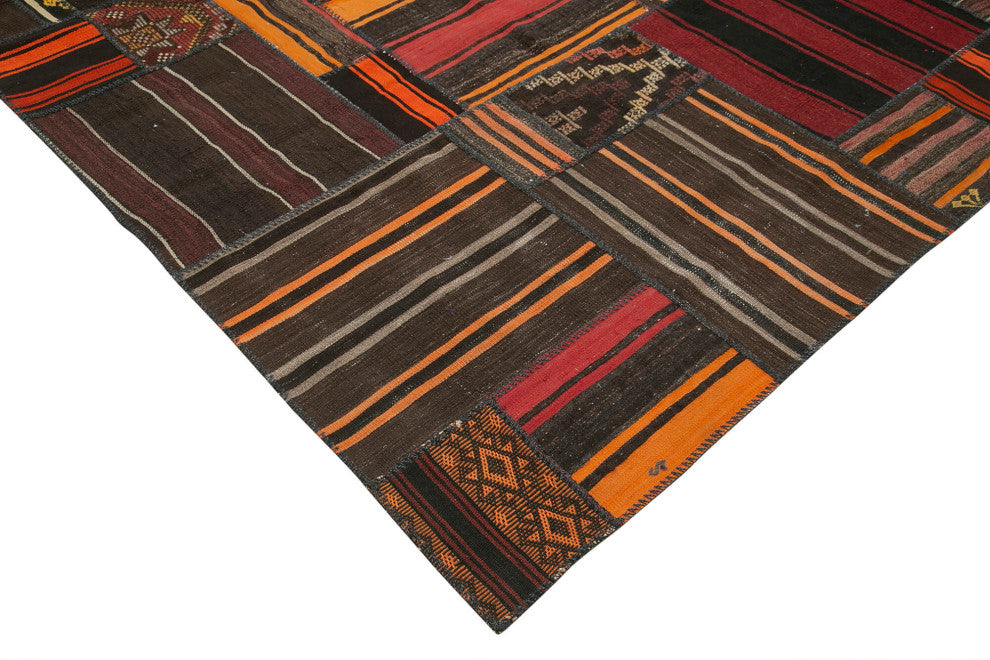 Rug N Carpet - Handmade Anatolian 10' 10'' x 13' 7'' Vintage Goat Hair Kilim Rug