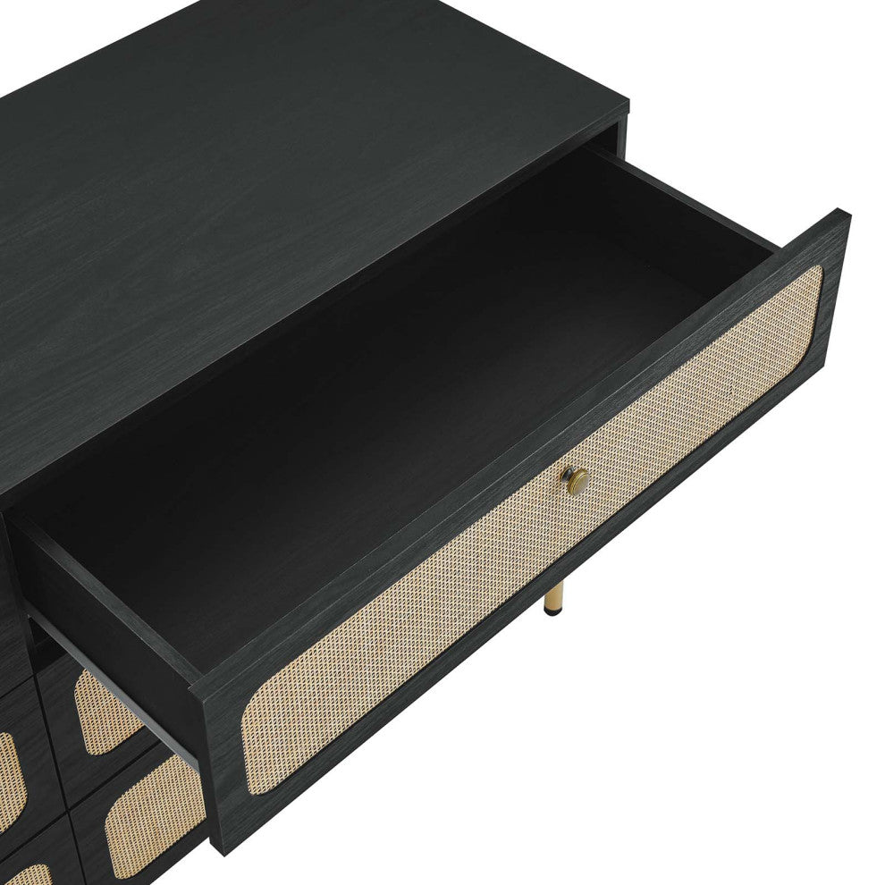 Chaucer 6-Drawer Dresser, Black