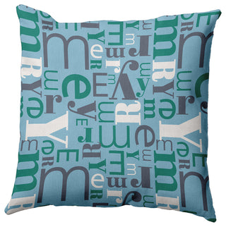 Ice Colored Crazy Merry Christmas Polyester Throw Pillow, 18"x18"