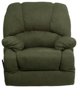 Contemporary Glacier Olive Microfiber Chaise Rocker Recliner