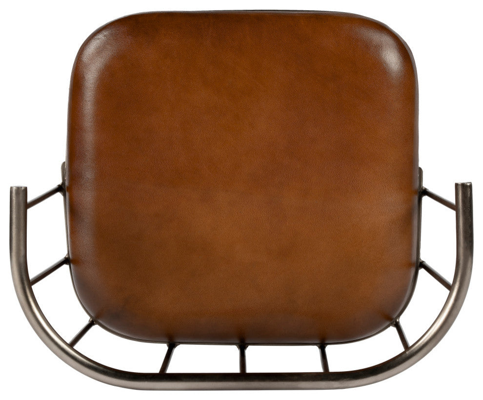 Coriander Iron & Leather Counter Stool, 5542344