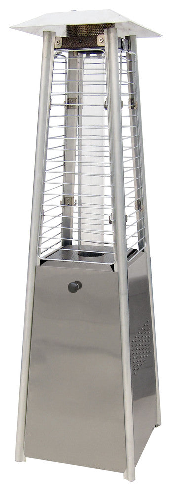 Tabletop Patio Heater With Decorative Variable Flame-Stainless Steel