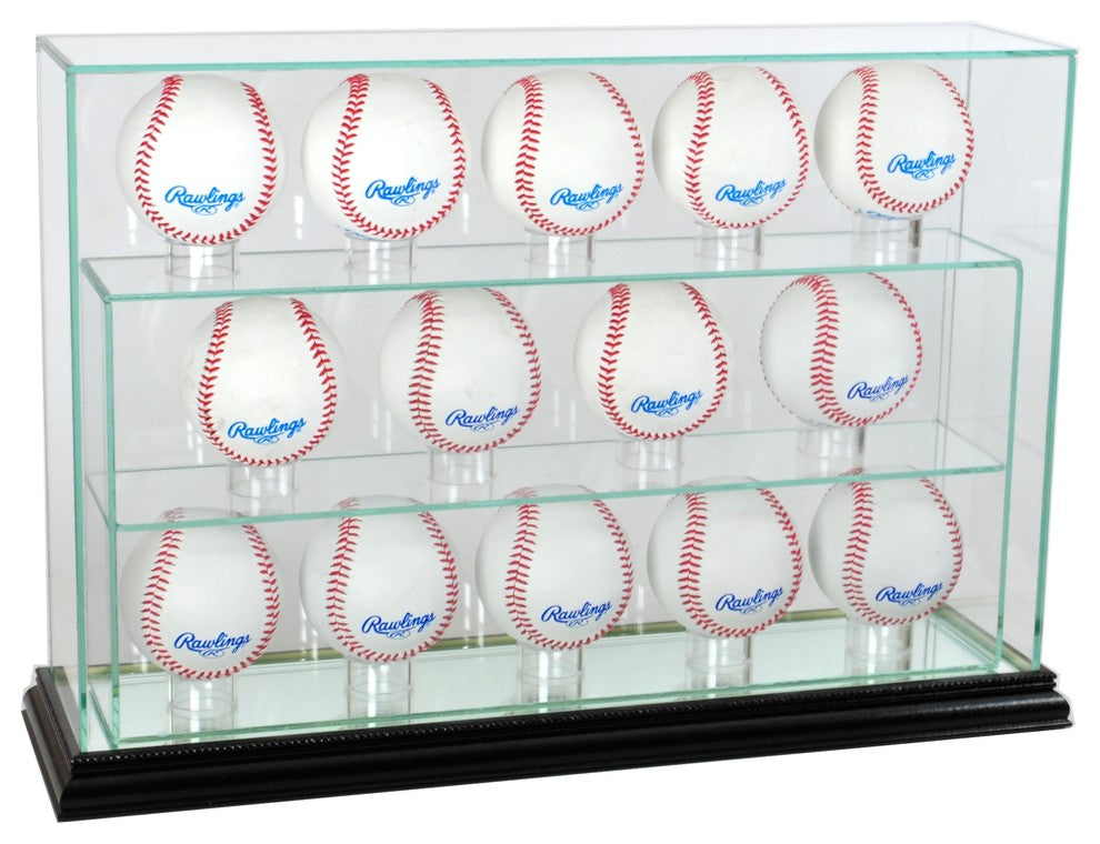 14 Baseball Upright Display Case, Black