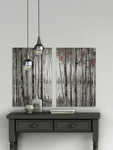 Dusky Autumn Lake Diptych, 80"x60"