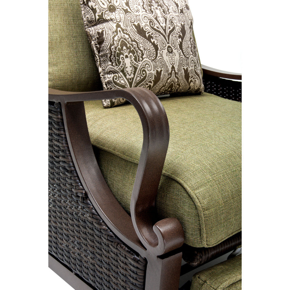Saratoga Outdoor Luxury Recliner, Vintage Meadow
