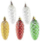 Santa Land Shimmering Woodland Splendor 5 Pc  Set Ornaments Pinecones 21E1060