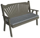 Pine Fanback Garden Bench, Olive Gray, 5 Foot