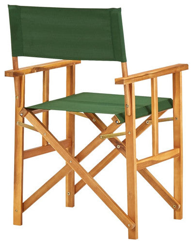 vidaXL Director's Chair Camping Chair for Outdoor Garden Solid Wood Acacia Green