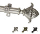 Victoria 13/16" Diameter Curtain Rod, Satin Nickel, 18-28"