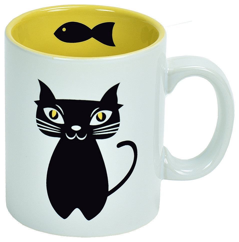 Mug, Chat Noir, 11oz, Set of 4