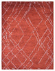 HAND KNOTTED LOOM SILK ECO-FRIENDLY RUG-5'x8',Rectangle,Red White,Contempor