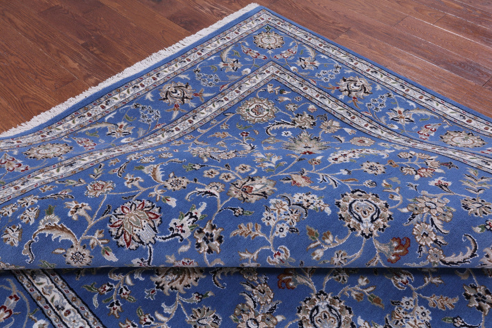 Hand-Knotted Wool & Silk Persian Nain Rug 7' 10" X 16' 2" - Q13123