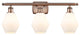 Innovations 516-3W-AC-G651-6-LED 3-Light Bath Vanity Light, Antique Copper