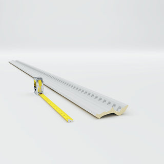 3 3/8"H x 3 3/8"P x 4 3/4"F x 94 1/2"L Devon Crown Moulding