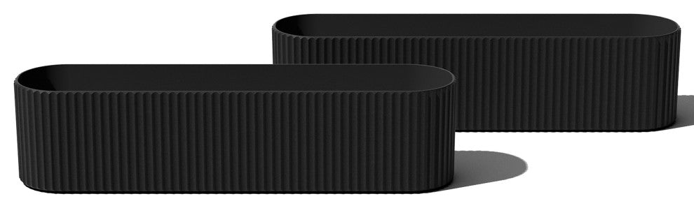 Veradek Demi Series Window Box 36" Planter, Black, 36 Inch, 2 Pack