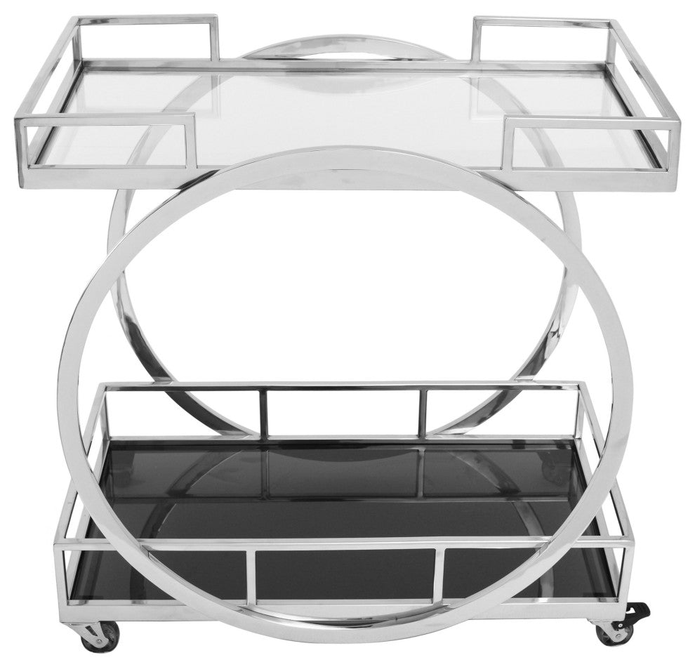 Discontinued Shooter Bar Cart - Silver
