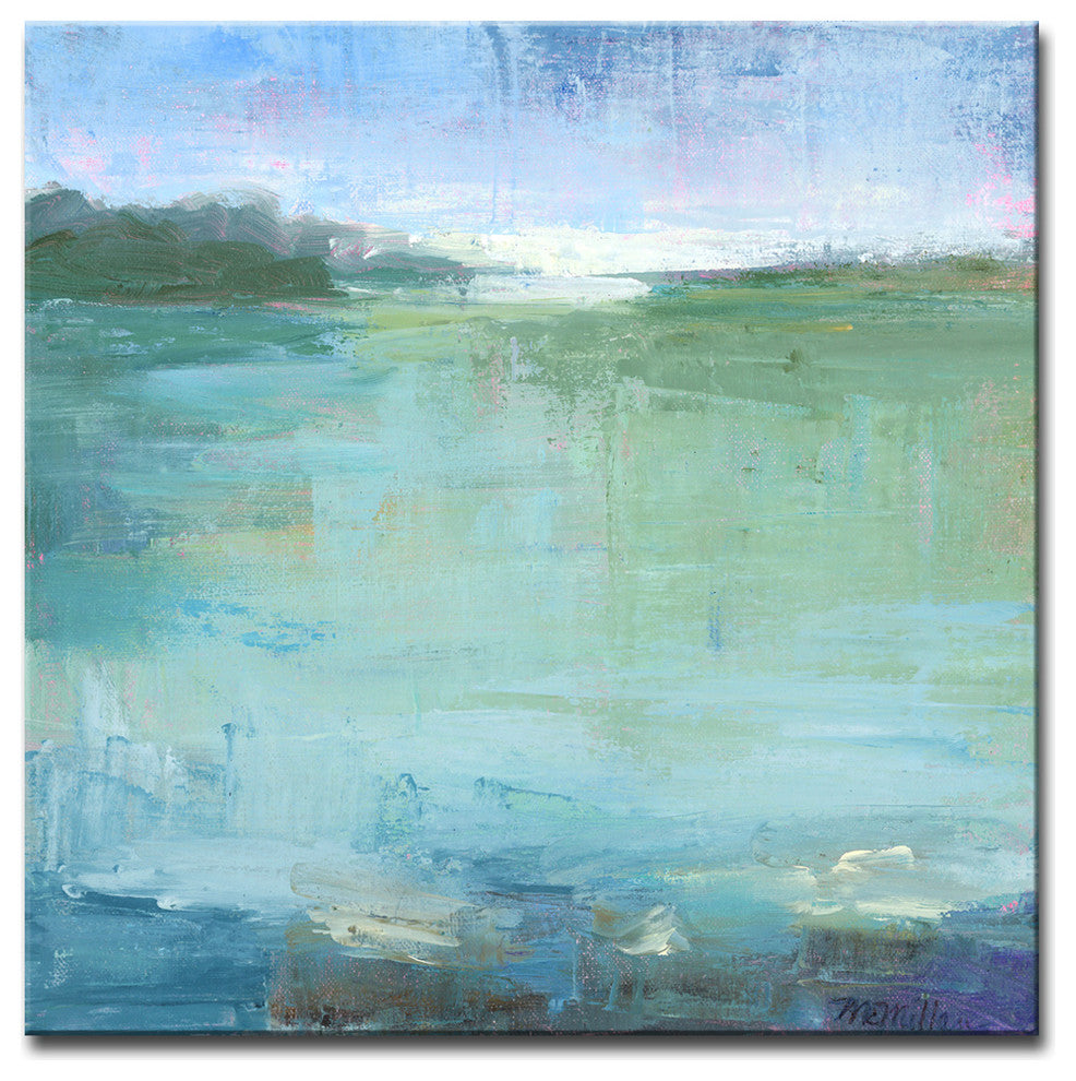 Watery' Ready2HangArt Canvas by Leslie Owens, 16"x16"