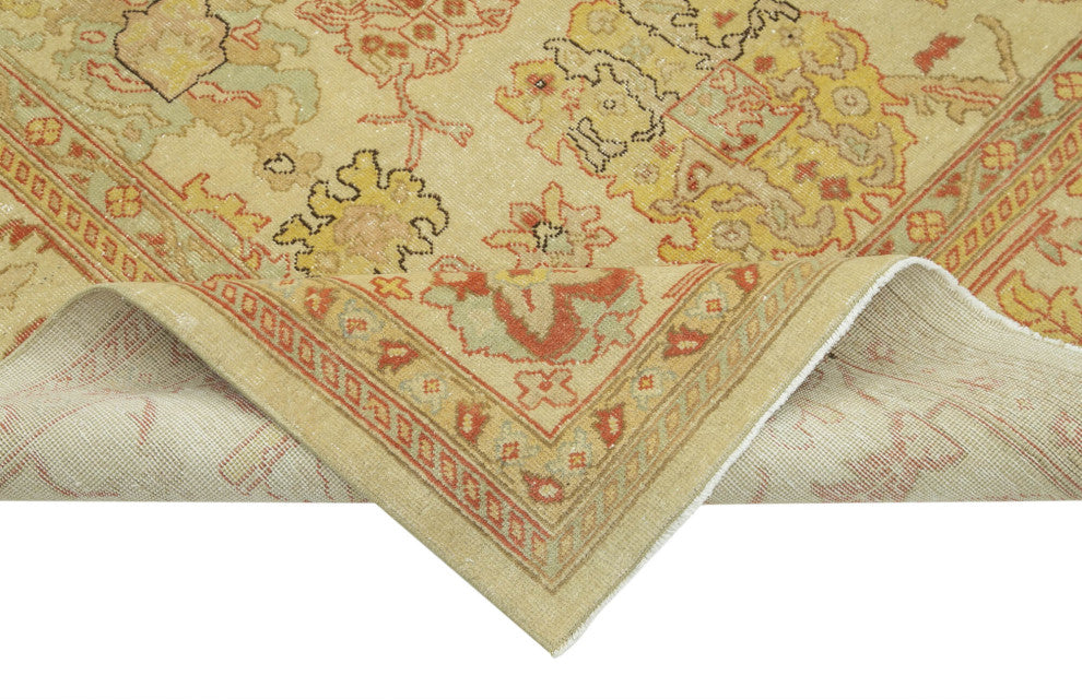 Rug N Carpet - Handwoven Oriental 7' 9" x 9' 8" Pastel Oushak Area Rug