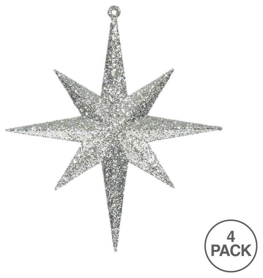 Vickerman M167238 8" Champagne Iridescent Glitter Bethlehem Christmas Ornament