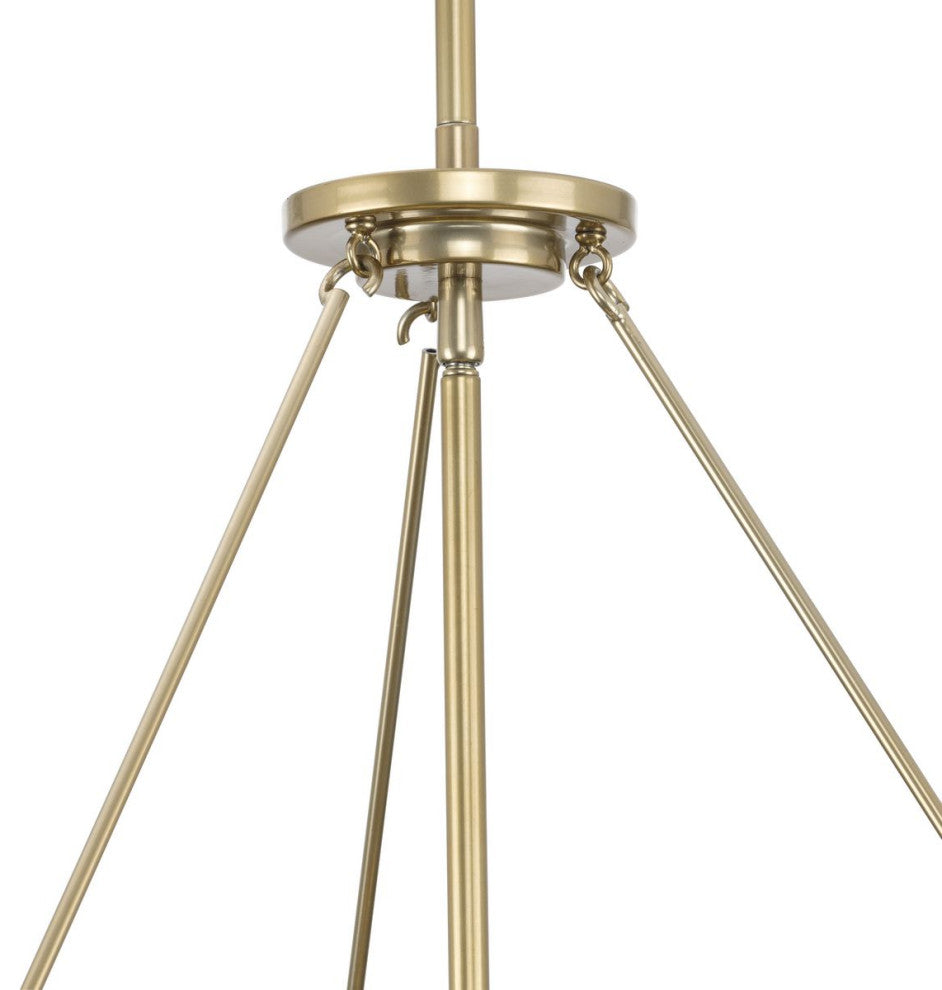 Lusail Collection Soft Gold Luxe Industrial Chandelier, 13-Light