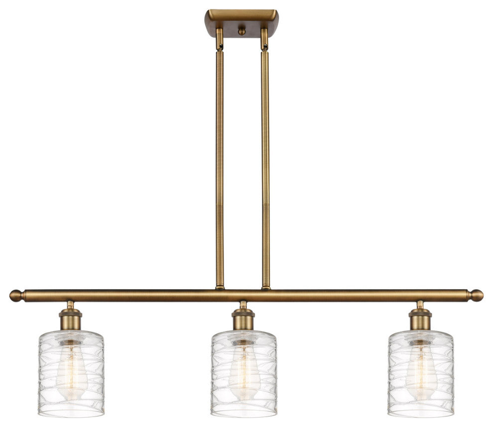 Innovations 516-3I-BB-G1113-LED 3-Light Island Light, Brushed Brass