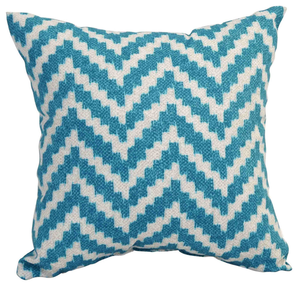 17" Square Polyester Outdoor Throw Pillows, Set of 4, Weiland Ocean