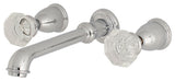 Kingston Brass Two-Handle Wall Mount Bathroom Faucet, Polished Chrome