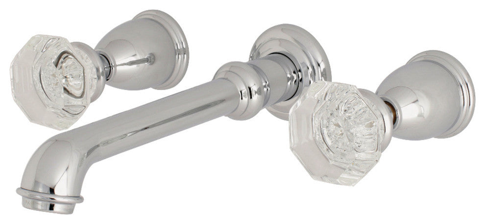 Kingston Brass Two-Handle Wall Mount Bathroom Faucet, Polished Chrome
