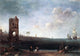Marco Ricci Coastal View With Tower, 18"x27" Wall Decal
