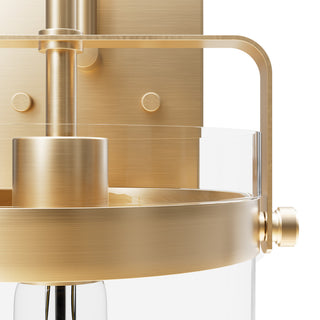 Karloff Alturas Gold, Clear Glass 1 Light Sconce Wall