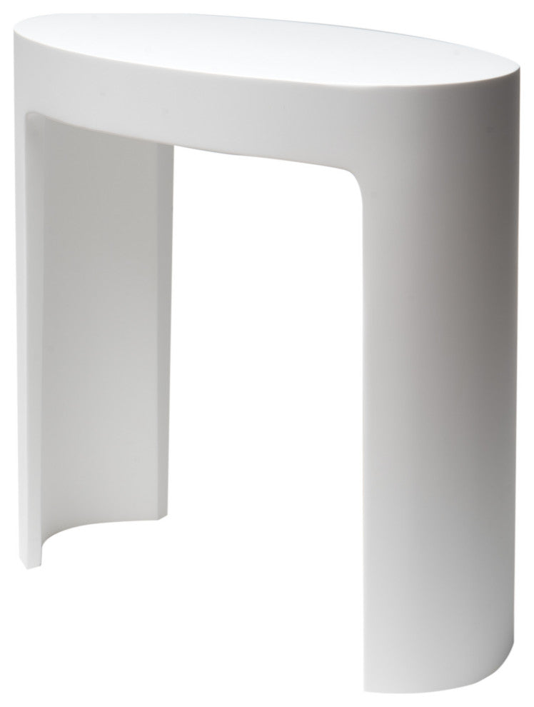 ALFI brand ABST66 White Matte Solid Surface Resin Bathroom/Shower Stool