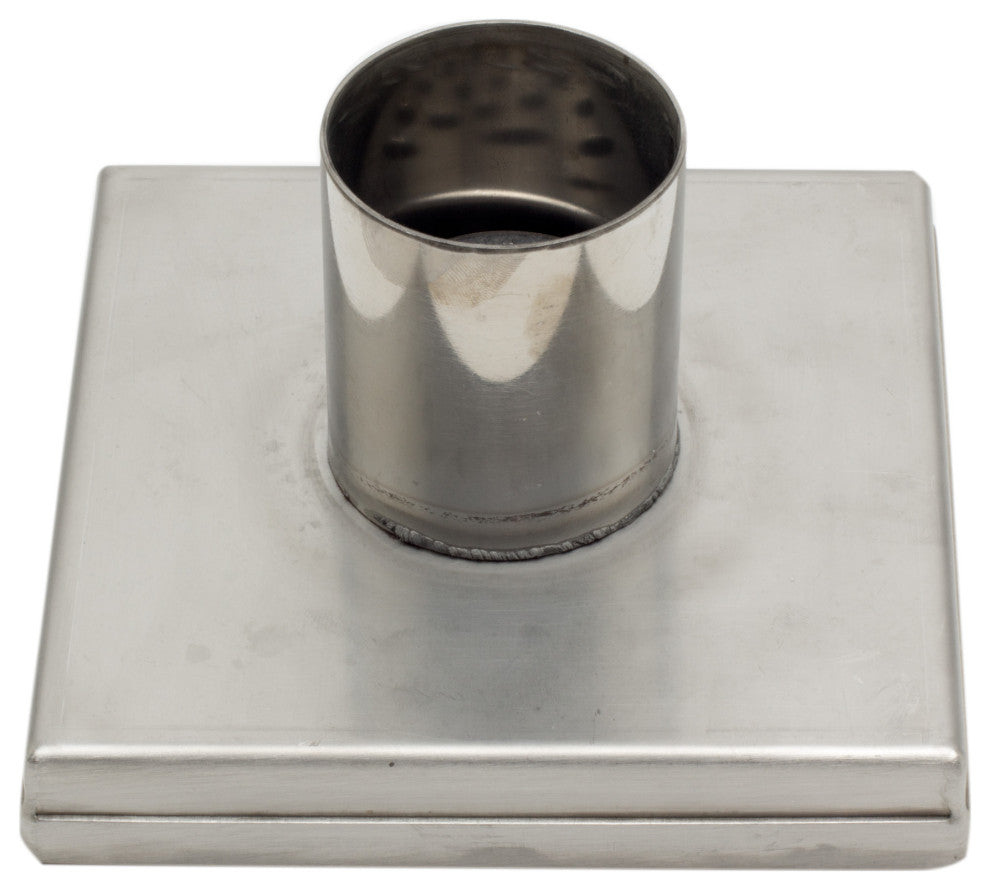 ALFI brand ABSD55B-BSS 5"x5" Square Stainless Shower Drain w/ Solid Cover