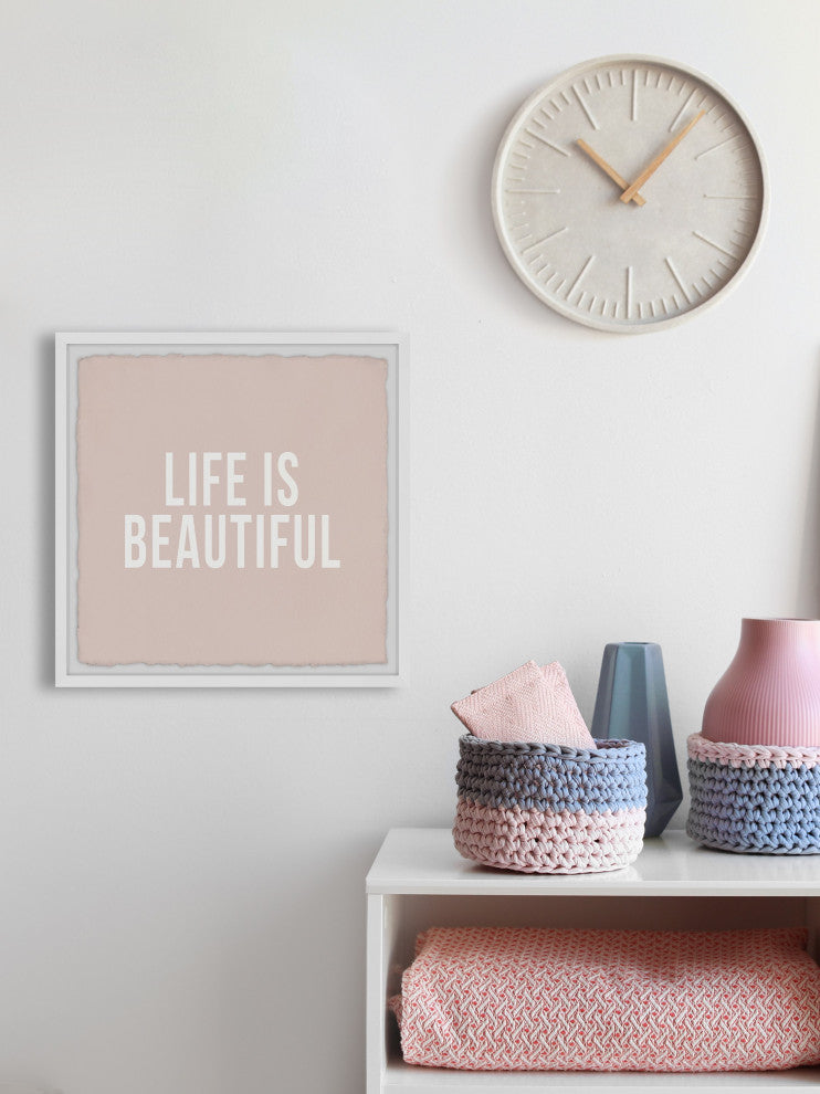 "Life Is Beautiful IV" Framed Painting Print, 18x18