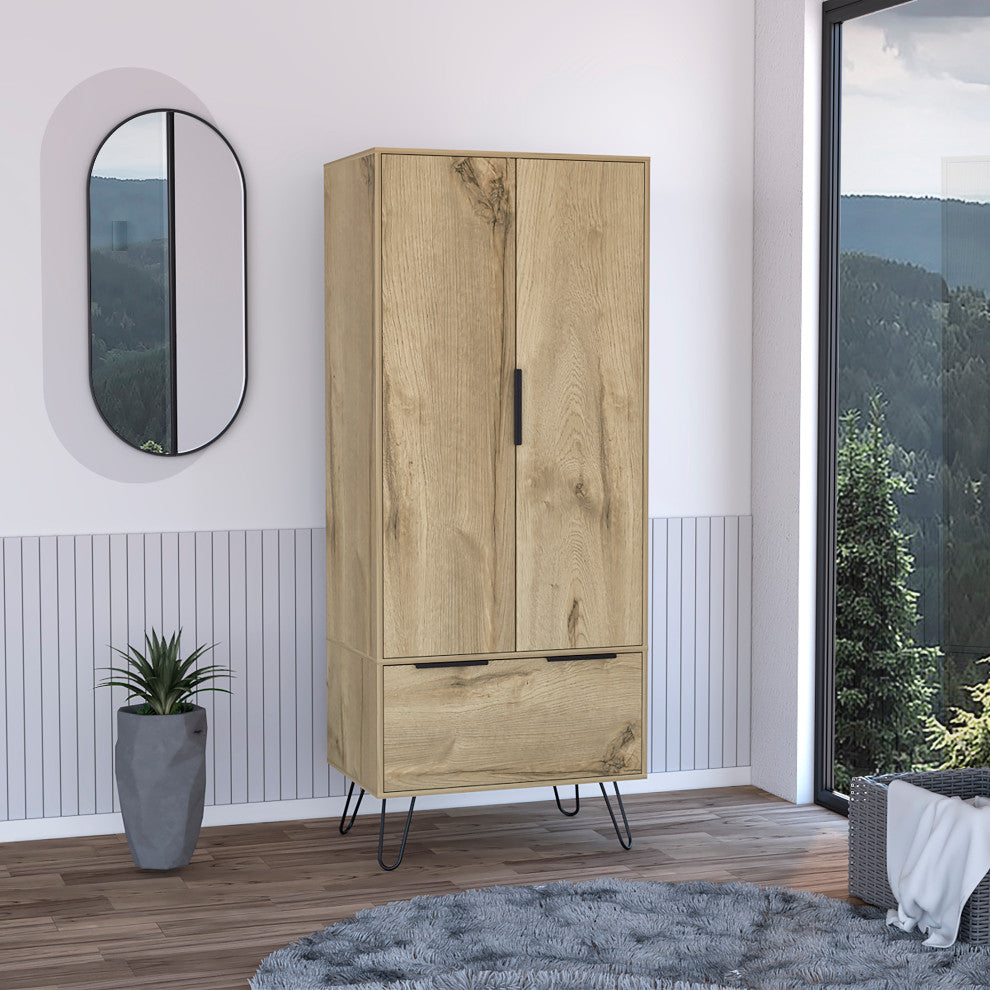 DEPOT E-SHOP Begonia Closet, Light Oak