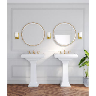 Adley Collection One-Light Satin Brass Etched Opal Glass Bath Vanity Light