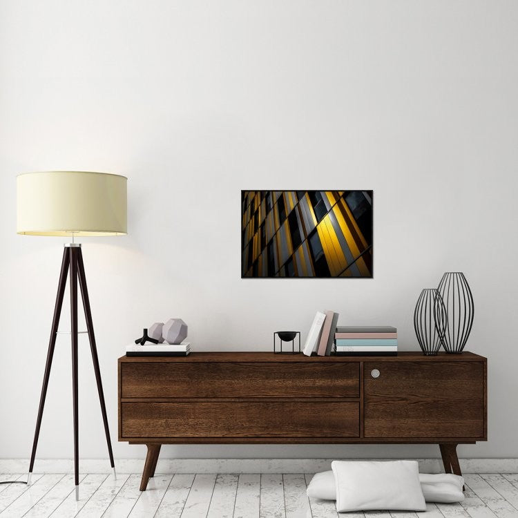 "Yellow Wall" Framed Canvas Giclee by Gilbert Claes, 31x21"