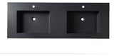 Dowell 22" FTB Resin Bathroom Vanity Basin, Black, 61wx22dx6h