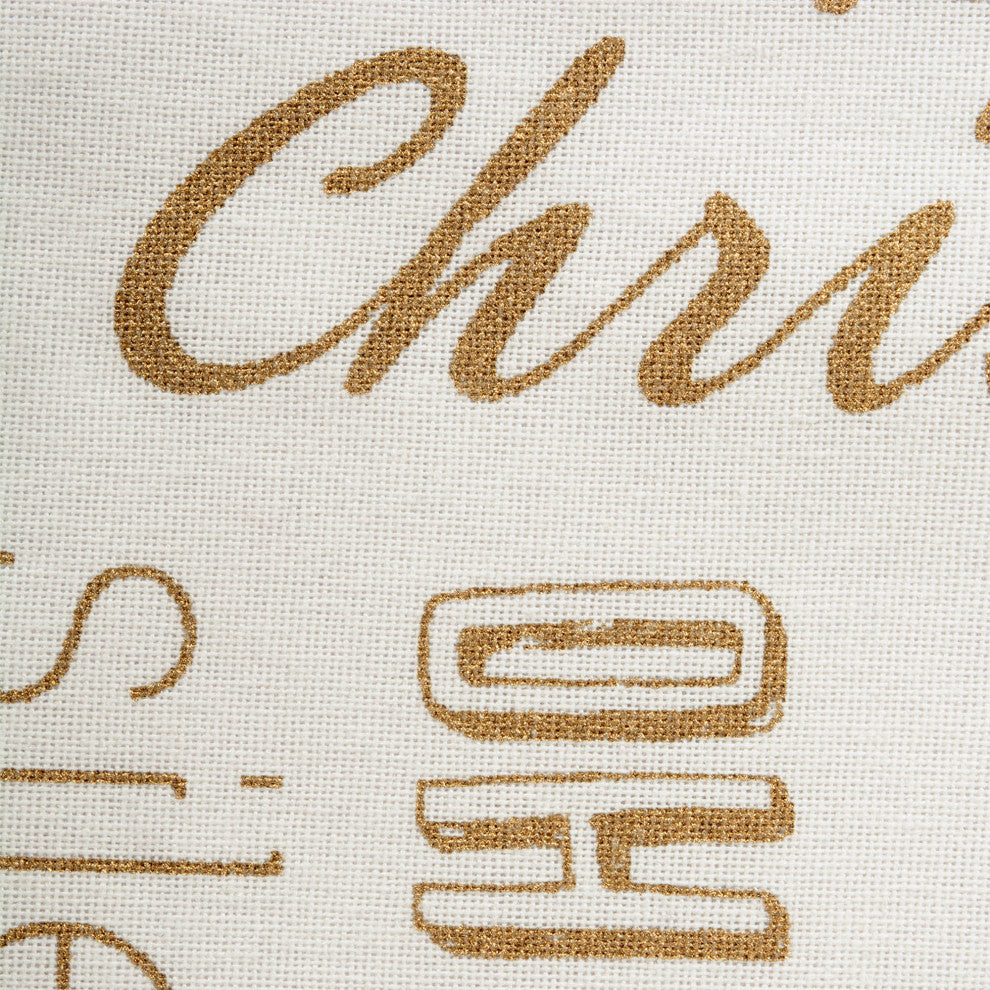 Gold Christmas Collage Tablecloth 70 Round