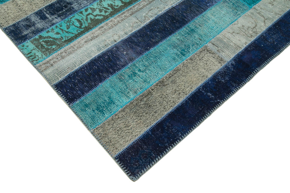 Rug N Carpet - Handwoven Oriental 8' 5" x 10' 0" Boho Patchwork Area Rug