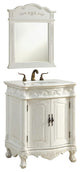 Elegant VF-1008 27" Single Bathroom Vanity Set, Antique White