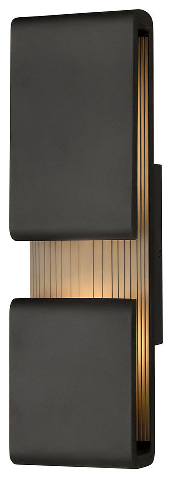 Hinkley Contour Large Wall Mount Lantern, Black