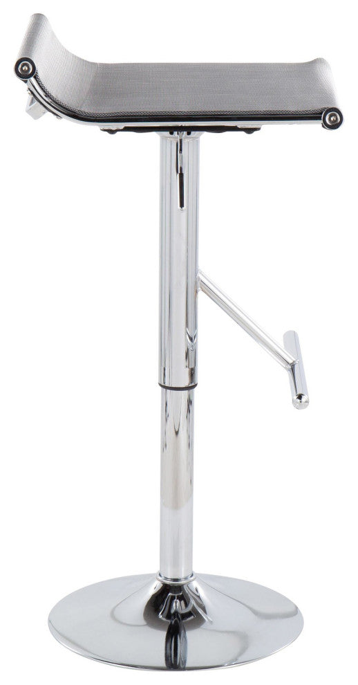 Mirage Ale Bar Stool, Chrome, Silver Mesh