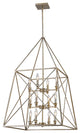 Trestle 12 Light Pendant, Antique Silver